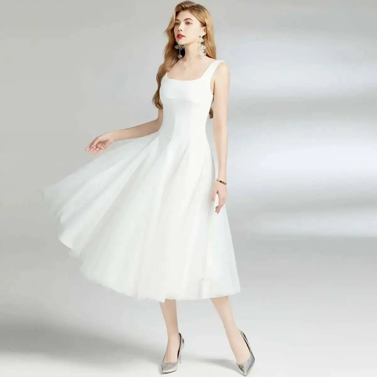 Summer Holiday Designer White Prom Wedding Dress Women