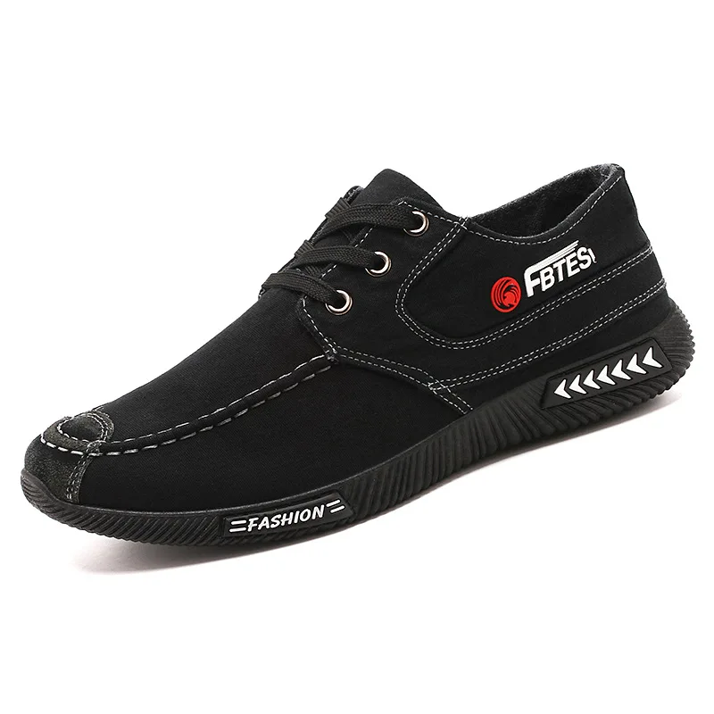 Men's spring summer casual cloth shoes canvas breathable denim old Beijing soft soled lace up driving and hiking sports shoes