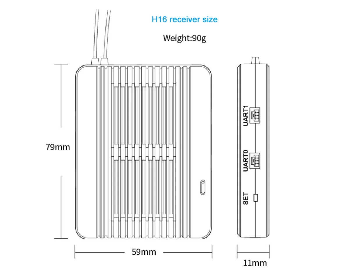 Skydroid H16 / Pro 2.4GHz 16CH FHSS 20KM 1080P Digital Video Data Transmission Telemetry Transmitter w/ R16 Receiver MIPI Camera 10