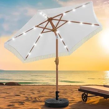 Fringe Solar Patio Umbrella 1