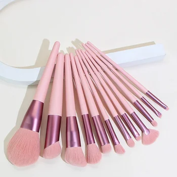 13pcs Makeup Brushes Set: Foundation Eyeshadow Highlight Blush Concealer Brush with Bag Comestic Tools High Quality