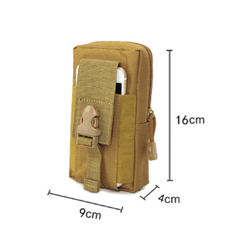 Men Tactical Molle Pouch Belt Waist Pack Bag Phone Pocket EDC Tools Fanny Pack Running Pouch Travel Camping Hunting Soft Back 4