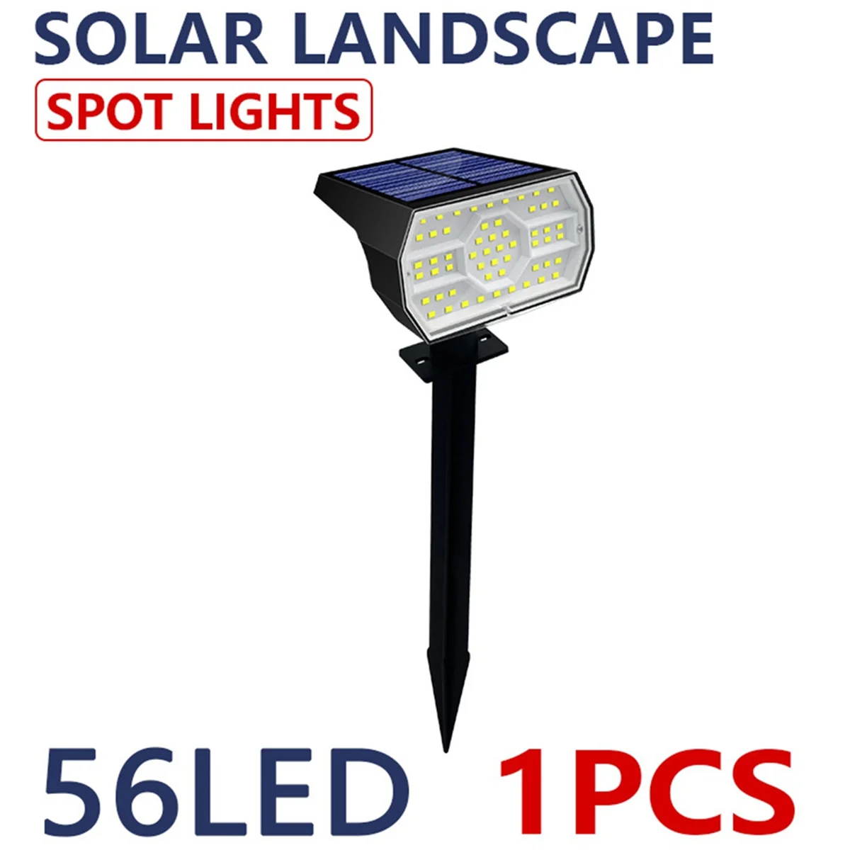 BAAU Solar Spot Light 56 LED Outdoor Solar Landscape Spotlights Waterproof 3 Modes Garden Light for Door Backyard Garage