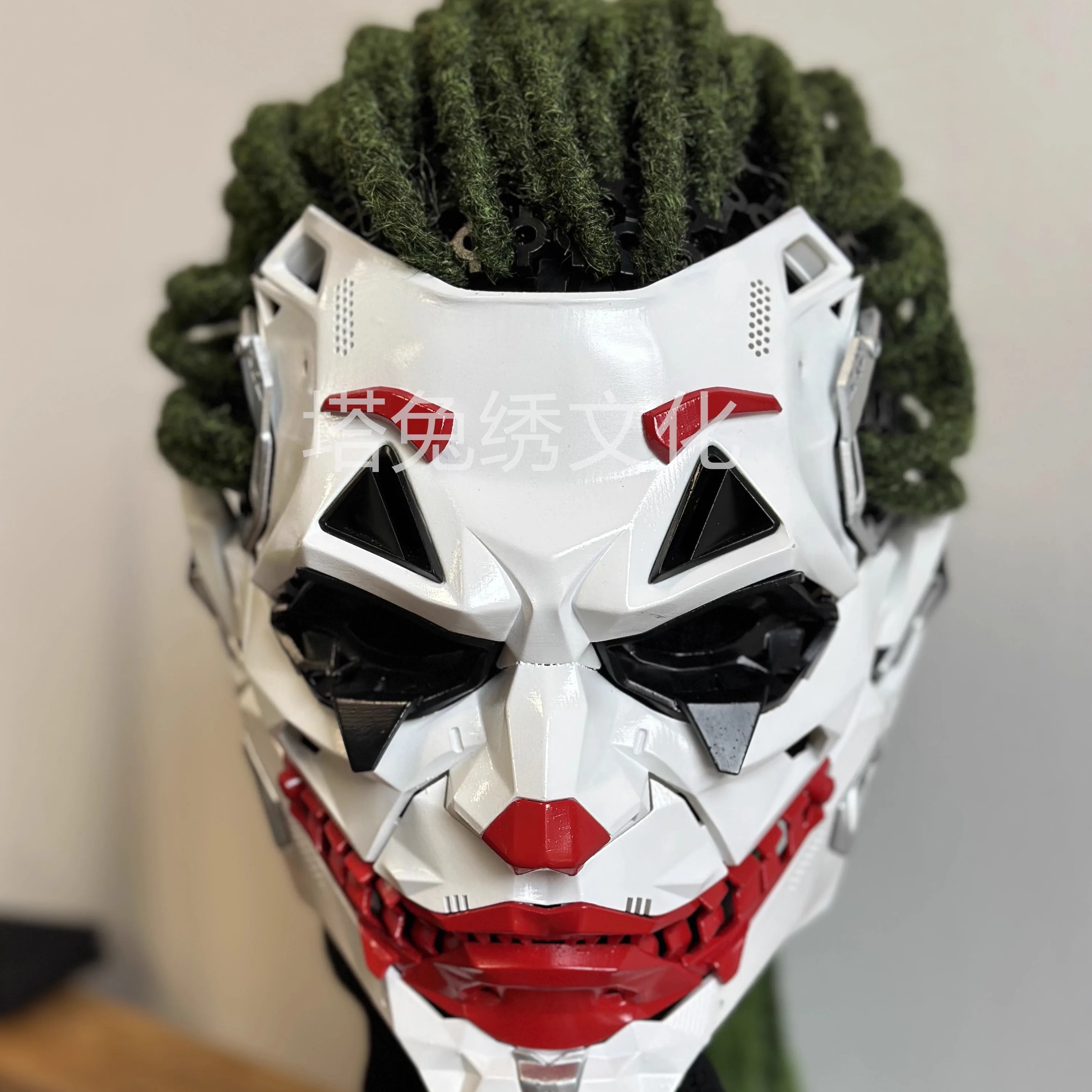 Joker Masks Cyberpunk Masks Clown Braids 2d Cosplay Resin Custom Products Halloween Anime Role-Playing Props And Gifts Toys 1