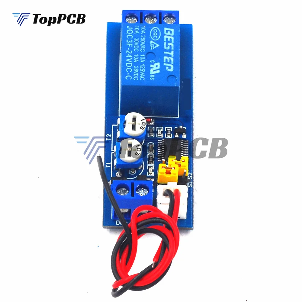 DC 5V 12V 24V Adjustable Cycle Delay Timing Timer Relay On/Off Switch(DC5V 0-30min Adjustable