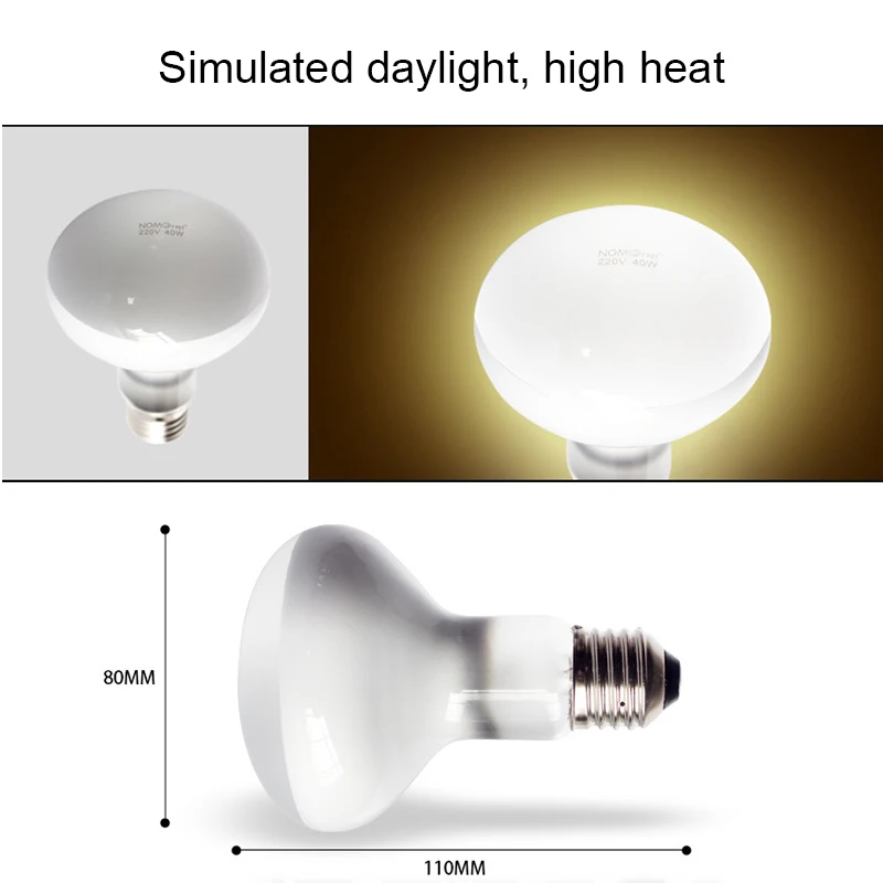 25/50/100W UVA+UVB Reptile Lamp Bulb Turtle Basking UV Light Bulbs Heating Lamp for Amphibians Lizards Temperature Controller 220V reptile light bulb,reptile lamp bulb