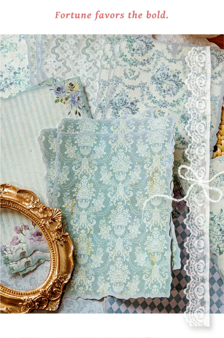 30-Blatt-Papierset aus Vintage-Mischmaterial mit gemischtem Muster, mit Aquarell im Retro-Stil – wie Farbverlaufsmustern – Detail 23