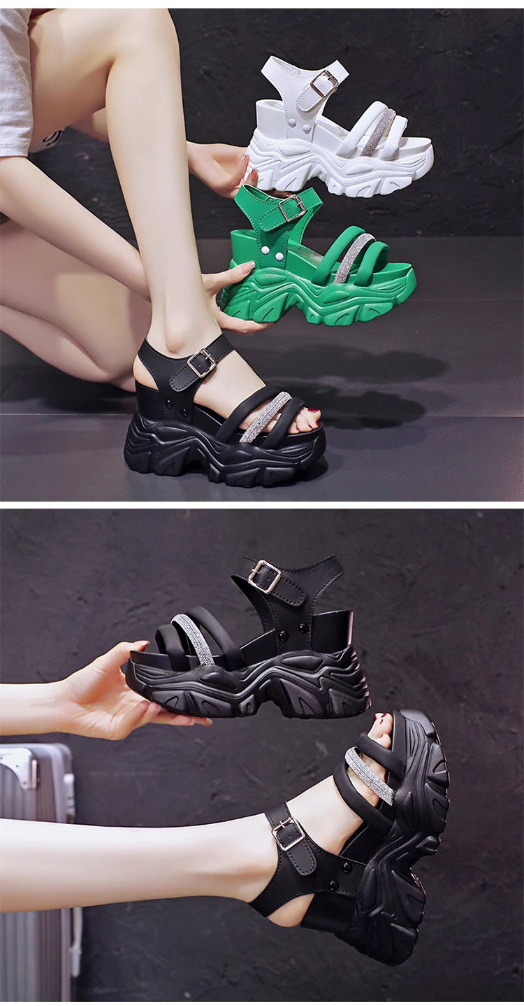 Sandals Women Platform Shoes 2025 Summer Open Height