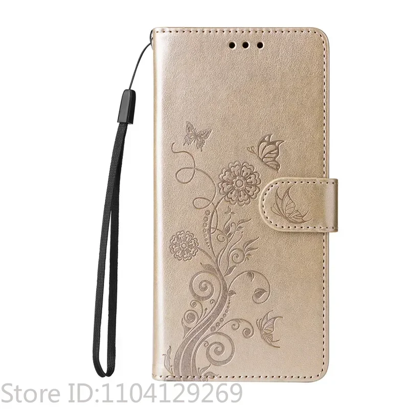 Elegant Flip Cover Leather Wallet Phone Case with Fringed Iris Design