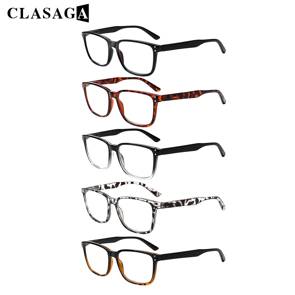 CLASAGA5PackMenandWomenSpringHingedReadingGlassesRectangular