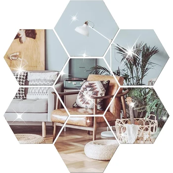 3D Hexagon Mirror Wall Stickers 1