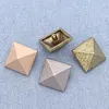 10PCS Wholesale Square Metal Buttons High-grade Sweater Coat Fashion Clothing Vintage Buttons 5