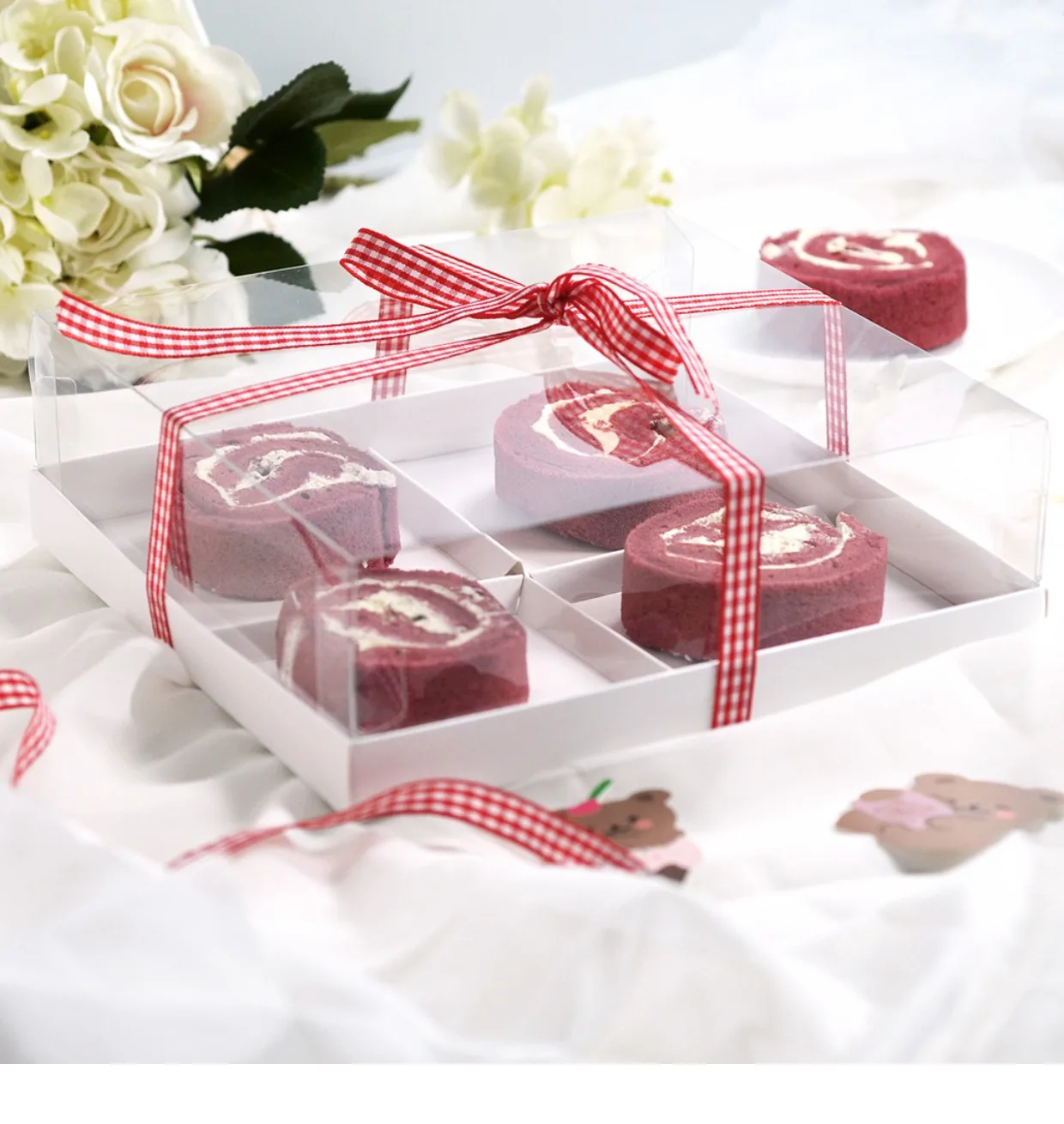Transparent Pastry Cake Box 4/6 Inch 2/4/6 Pack Clear Dessert Packaging Container for B... - SKU TPCB0948 - UGI Packaging