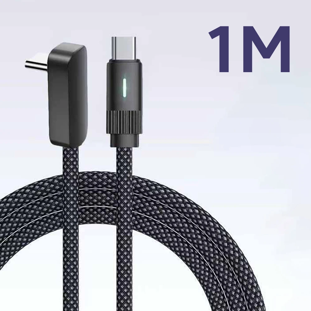 ตัวเลือกสินค้า สายชาร์จ Type-C 100W ชาร์จเร็ว สายแบน L-Shape สำหรับมือถือ
