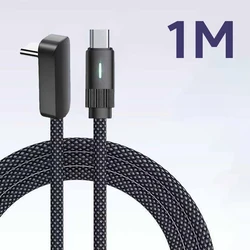 L - Shape 100W Type C to Type C Flat Fast Charging Data Cable (1M)