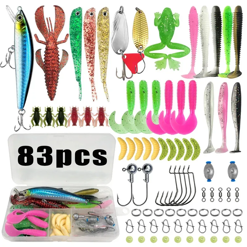 Multi-Lure Fishing Kit with Tackle Box 83–409pcs 5