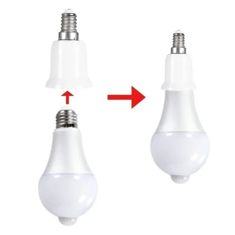 5pcs E14 to E27 Lamp Holder Converter Fireproof Socket Base Converters 220V Light Bulb Adapter Conversion Lighting Accessories