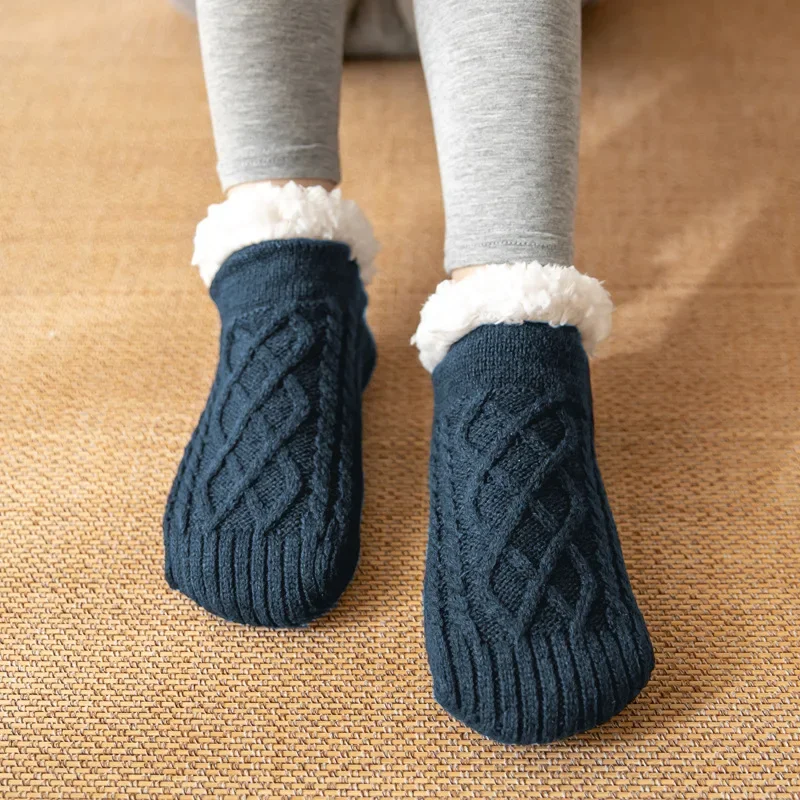 Cozy Plush Thermal Socks - Women's Non-Slip Fluffy Winter Warmth Slippers