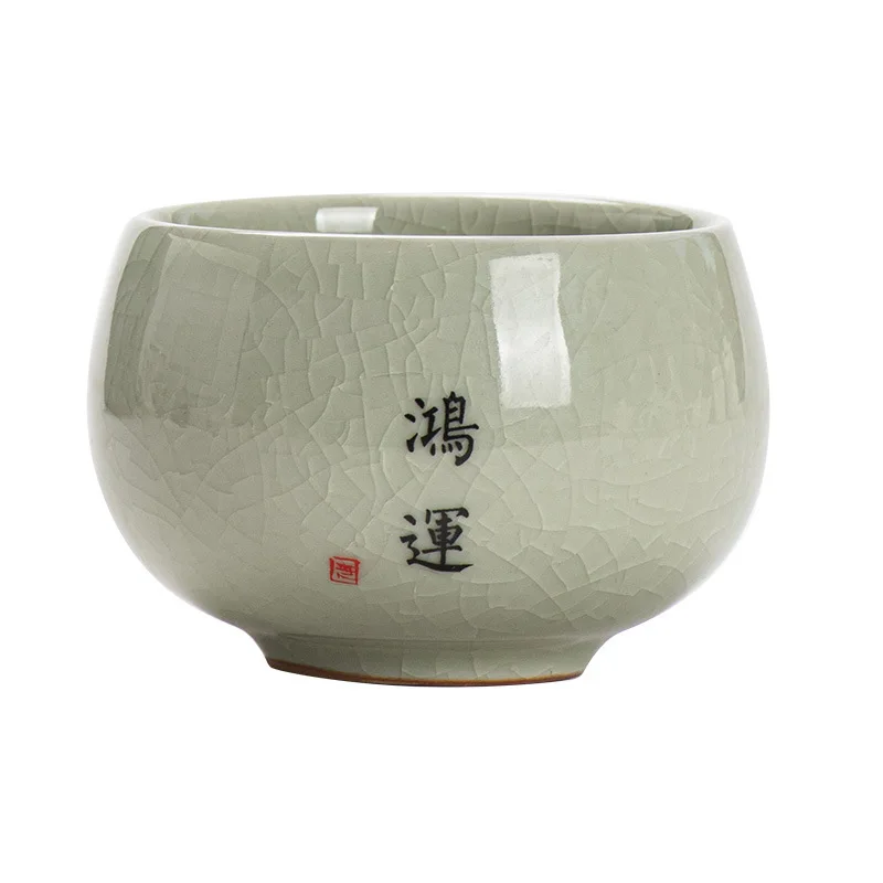 Exquisite Ice Crack Glaze Teaware Ceramic Tea Cups Hand-painted Porcelain Master Cup Exquisite Chinese Teacup Tea Accessories