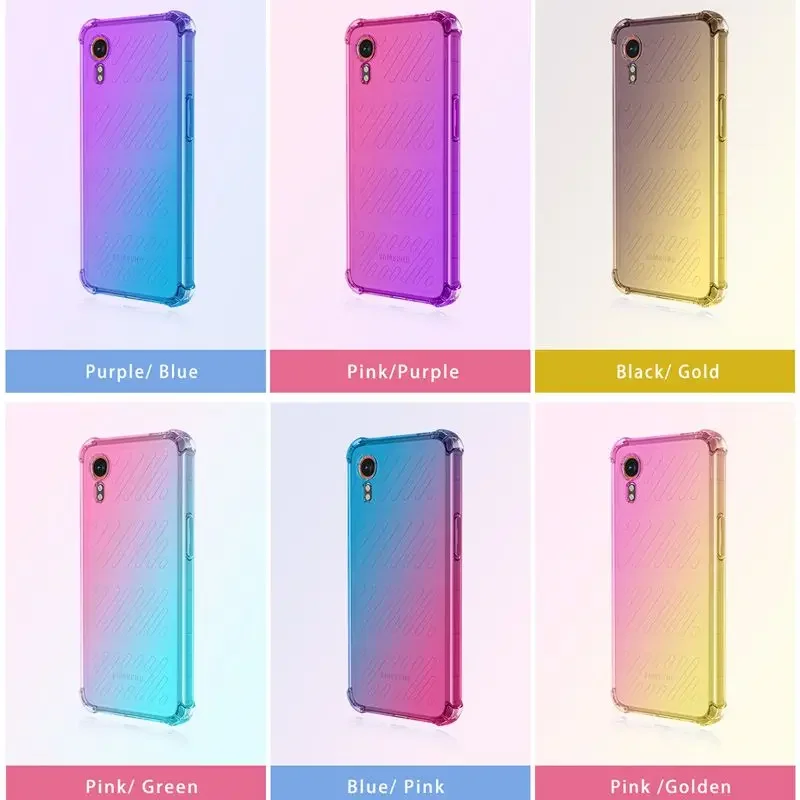 Gradient Shockproof Silicone TPU Case - Transparent Protective Cover