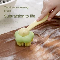 Ruyi Flower Shoe Brush Laundry Brush Detachable Multi-Function Brush High-Looking Shoe Brush Long Handle Soft Bristles Home 2