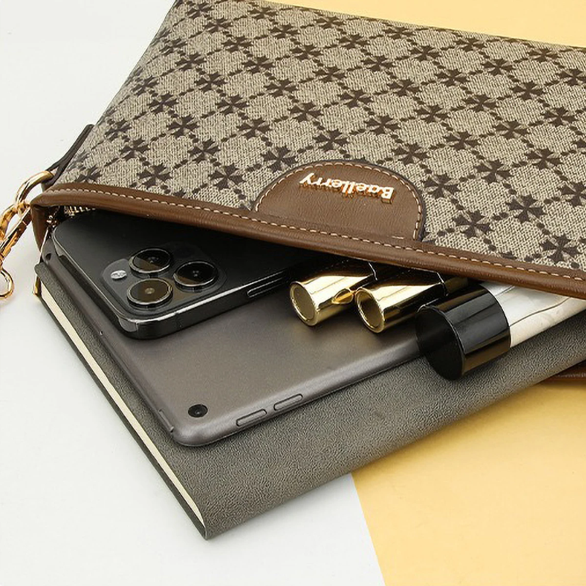 Baellerry Classic Pattern Women's Crossbody Shoulder Bag convertible 3-Way Carry RFID Blocking Lightweight Slim Casual Purse