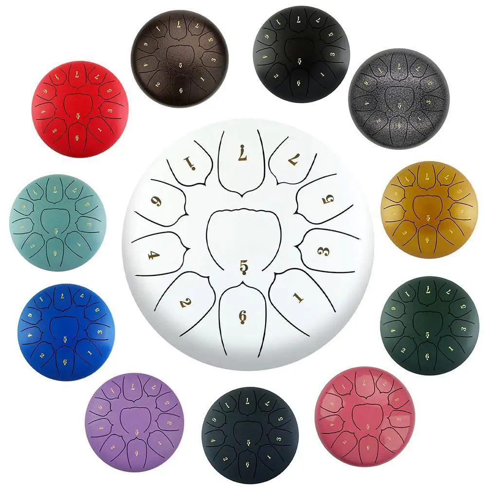 

Steel Tongue Drum 10-inch 11 Notes Handpan Drum With Drum Mallet Musical Instrument For Meditation Yoga