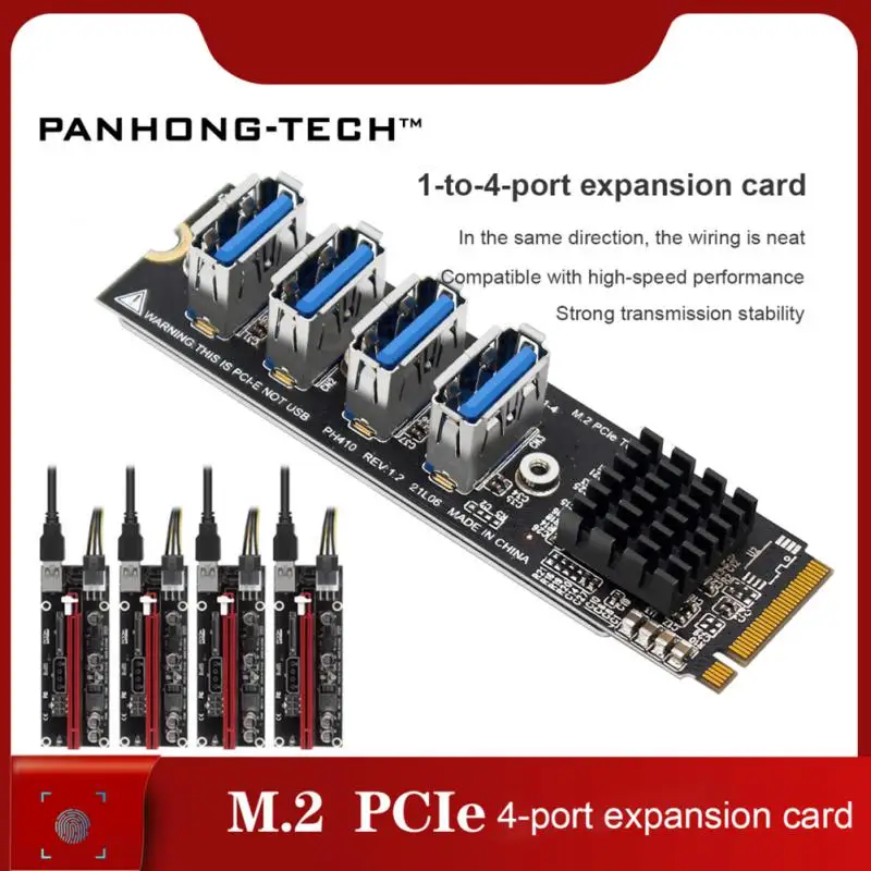 

Riser Card M.2 NVME to USB3.IE X16 1 toI Express Multiplier Hub Adapter M2 Riser Card For Antminer Bitcoin Miner Mining