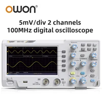 Owon SDS1102 Digital Oscilloscope 5mV/Div 2 Channel 100MhZ Bandwidth 1GS/s Sampling Rate 7-inch TFT Storage Desktop Oscilloscope 1