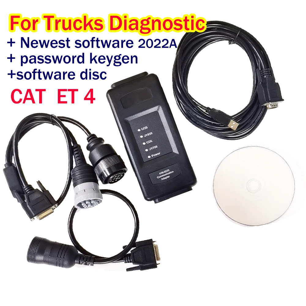 

WiFi truck diagnostic tool CAT 4 Adapter cat4 Communication Adapter CAT-IV with ET 2022A program2 fit truck error problem CAT4