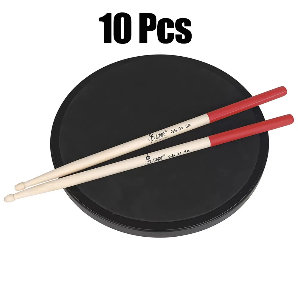 Professional Maple Wood Drumsticks - Multi-Color Percussion Accessory Set