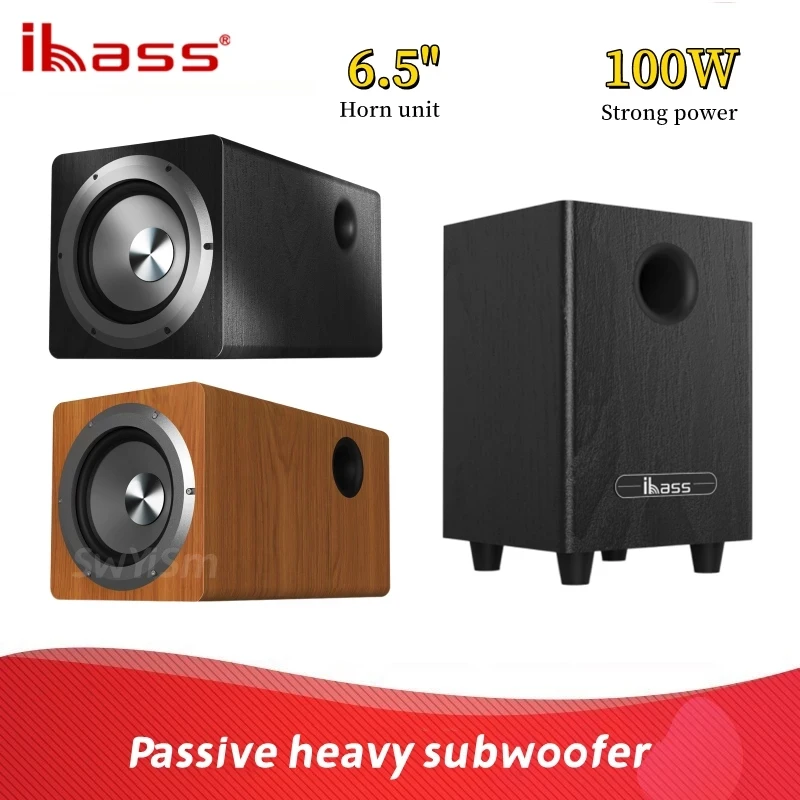 

Пассивный сабвуфер Ibass высокой мощности, 100 Вт, 6,5 дюйма, с домашним усилителем, автомобильные стереодинамики 360, SW, басовый выход, домашний кинотеатр, HIFI система