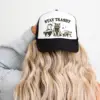 Stay Trashy Funny Raccoon Graphic Classic 5 Panel Mesh Snap Back Trucker Hat 2