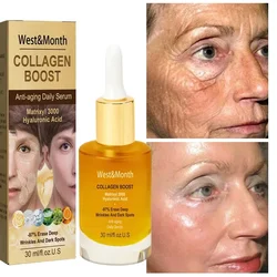 Collagen Wrinkle Remover Face Serum Anti Aging Whitening Moisturizing Fade Fine Lines Dark Spots Face Skin Care Cosmetics ﻿