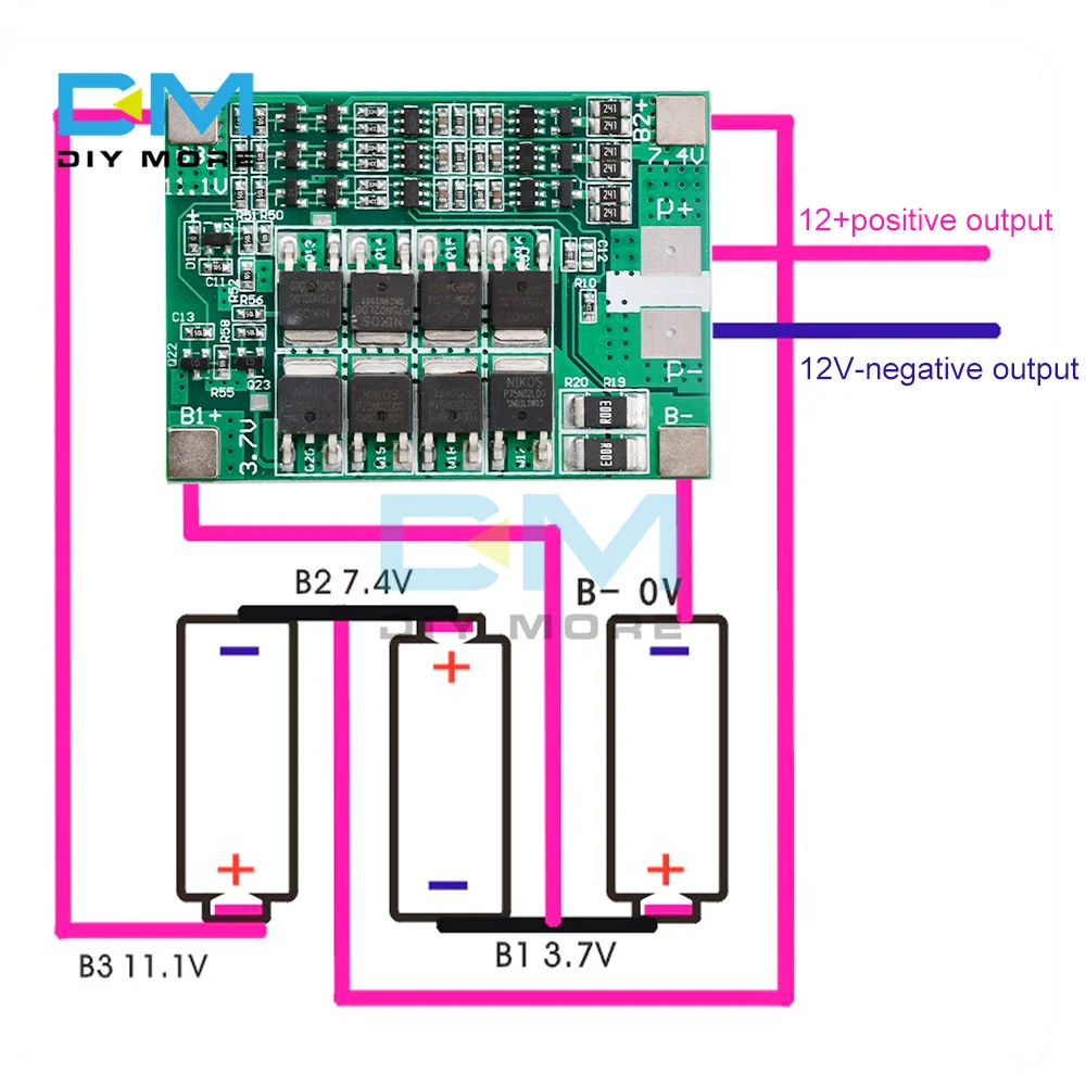 リチウム電池保護ボード,BMS 3s 12v 40a balancer 18650,充電器残高