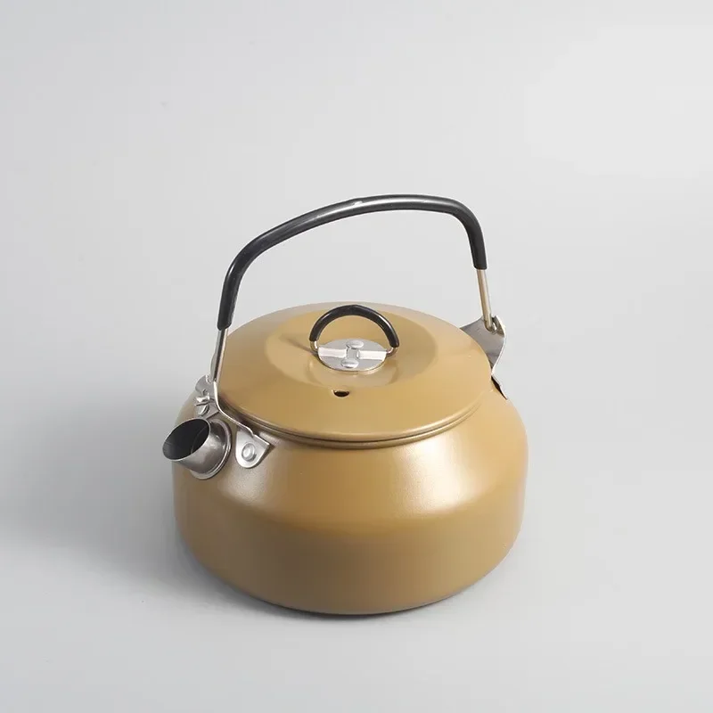 1L/1.2LOutdoor stainless steel kettle travel hike camping large capacity kettle teapot picnic camping equipment supplies