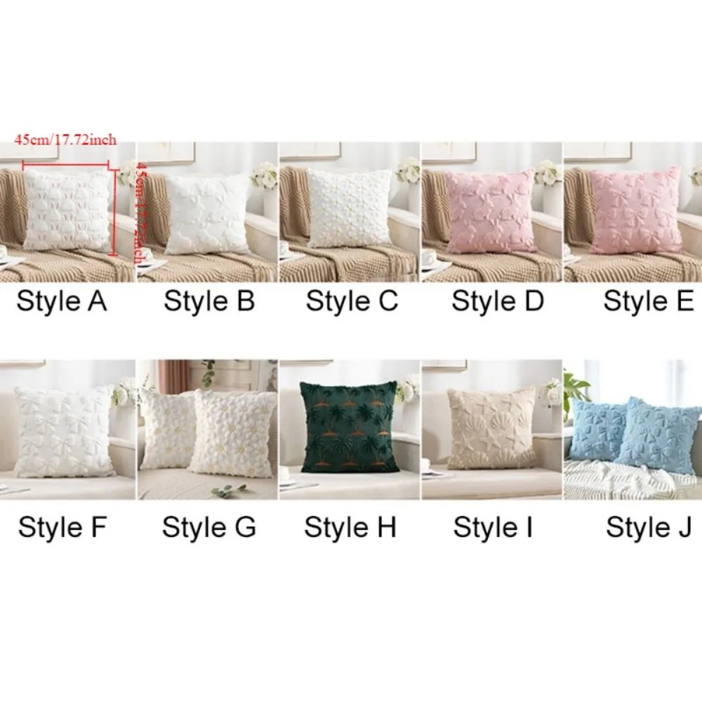 Home Decor Rabbit Throw Pillow Cover Warm Square Pillowcase 45cm Sofa Cushion Cover Bedroom