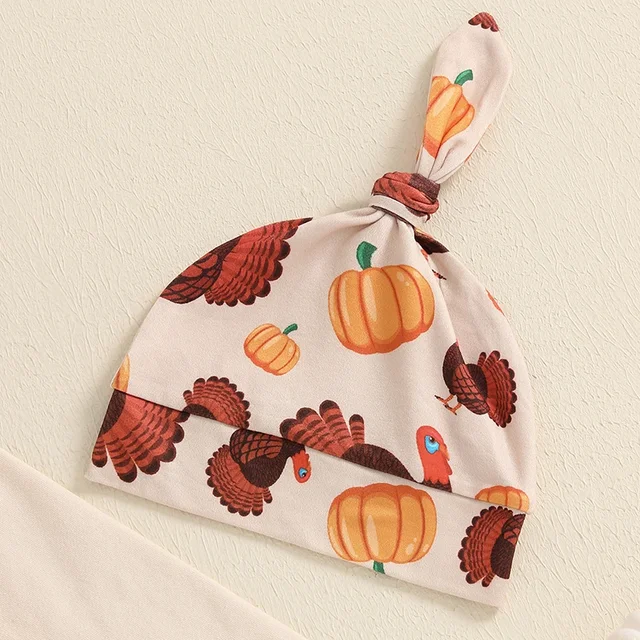 2024-07-23 Lioraitiin Baby Girls Boys First Thanksgiving Outfits Letter Print Long Sleeve Romper with Turkey Pattern Pants Set 5