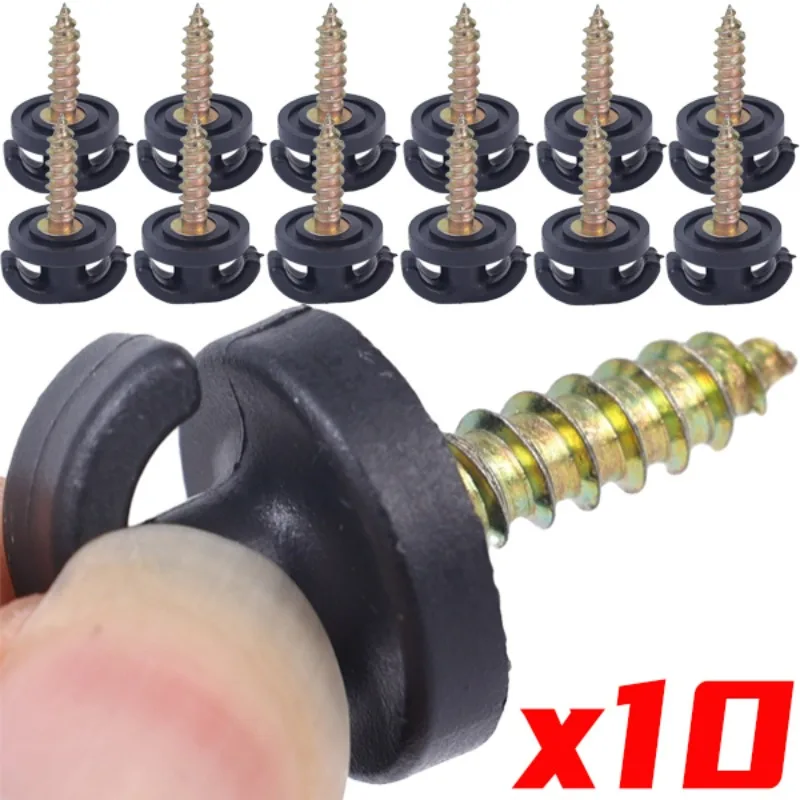 Car Mesh Pocket Hooks Seat Mesh Buckle Hanger Car Interior Trunk Screw Fixing Hook Ring Storage Pocket Mount Clip Universal