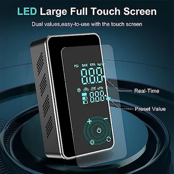 BUVAYE Mini Car Tire Inflator Pump Portable Electric Pump Multifunctional Automatic High-pressure Flushing Air Compressor 2