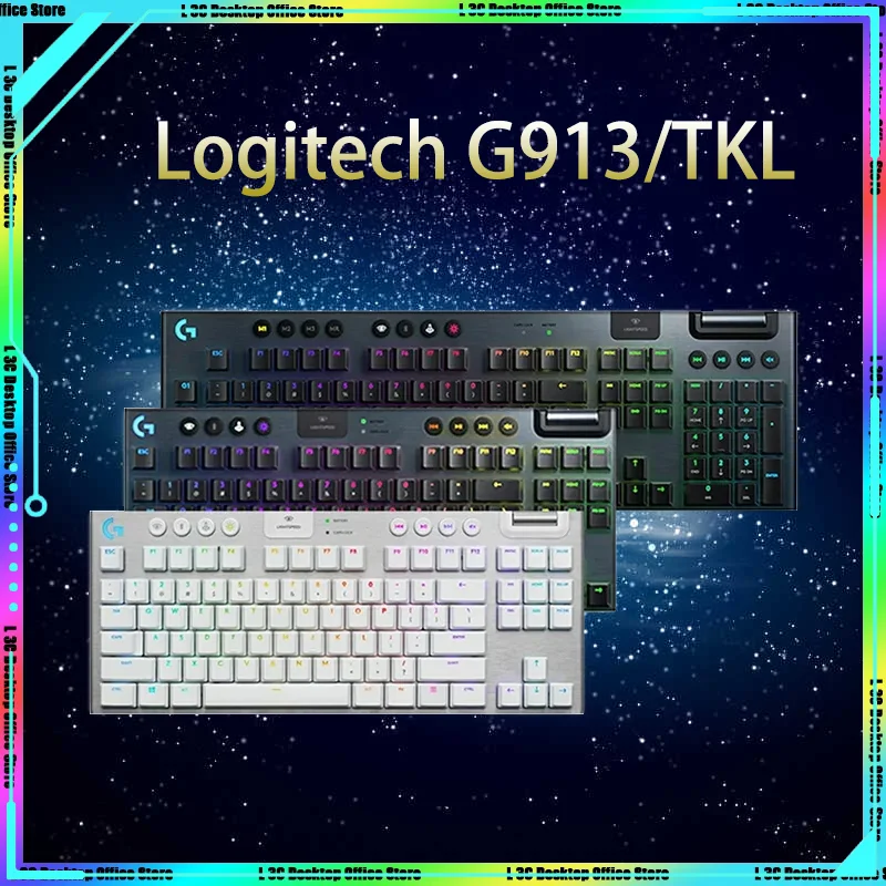 Logitech G913 TKL Беспроводная ультратонкая Механическая игровая клавиатура Lightspeed USB Bluetooth RGB Lightsync PC E-Sports Office на заказ