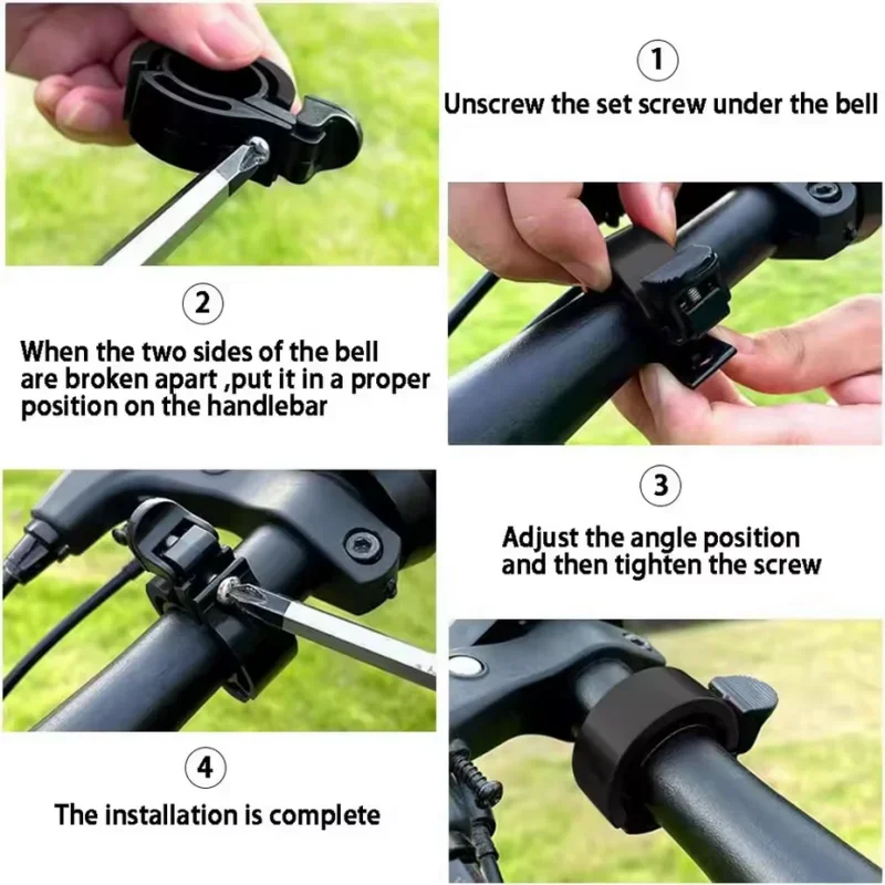 Super Loud Bicycle Bell Adults Invisible Horn Design Universal Cycling Safety Accessory Riding Equipment