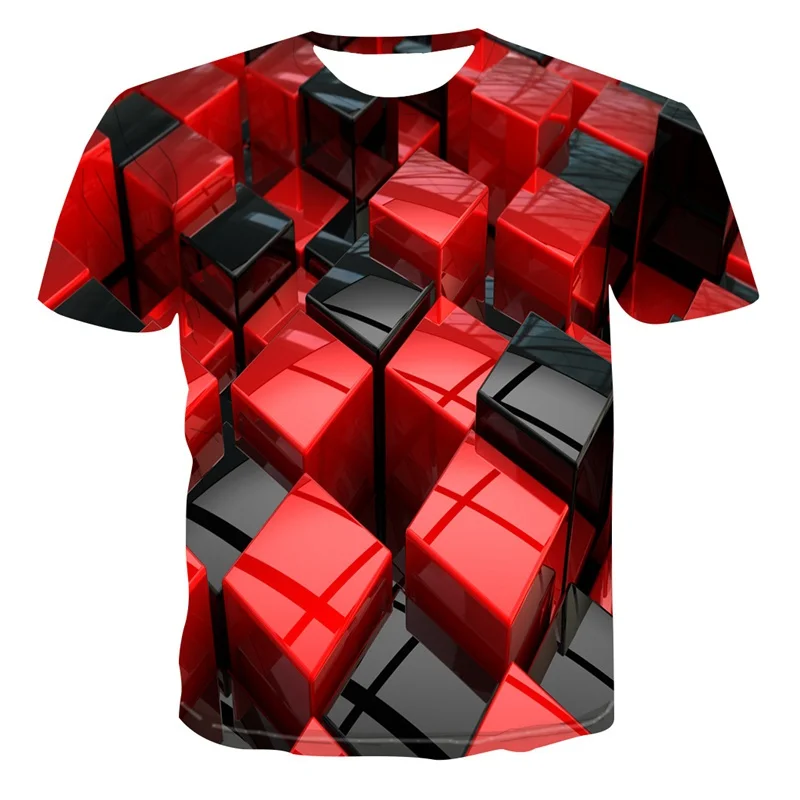 

3D Color Smoke Fashion Top T-shirt Summer Loose Breathable Casual Short-sleeved T-shirt Breathable Soft and Comfortable T-shirt