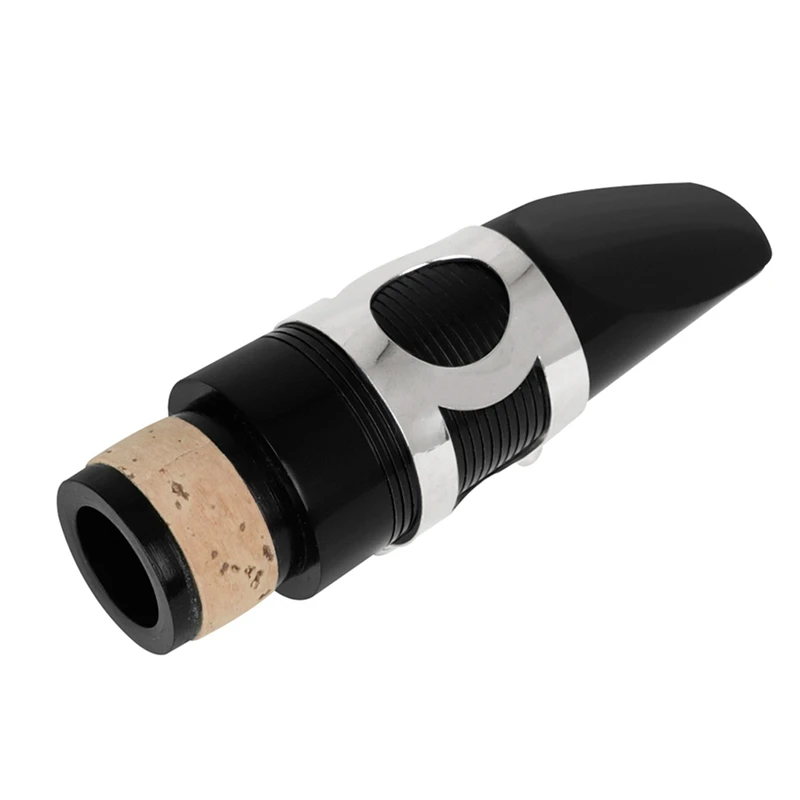 4 Piece Clarinet Mouthpiece Set Threaded Metal Clip ABS Cork Mouthpiece Hat Reed Clarinet Easy Install