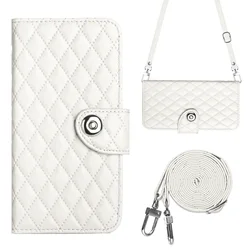 Crossbody Leather Wallet Case with Handy Strap and Multi - Card Slots - G Power 2022 (White)