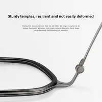 Титановые оправы для очков в стиле ретро, сверхлегкие, чистые, оптовая продажа, универсальная оптическая оправа, мужские оправы для очков с большим лицом — изображение 3
