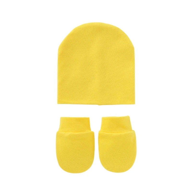 child safety seat Baby Anti Scratching Cotton Gloves Infant Hat Set Newborn Face Protection Scratch Mittens Breathable Cotton Warm Cap Baby Bonnet accessoriesbaby eating  Baby Accessories