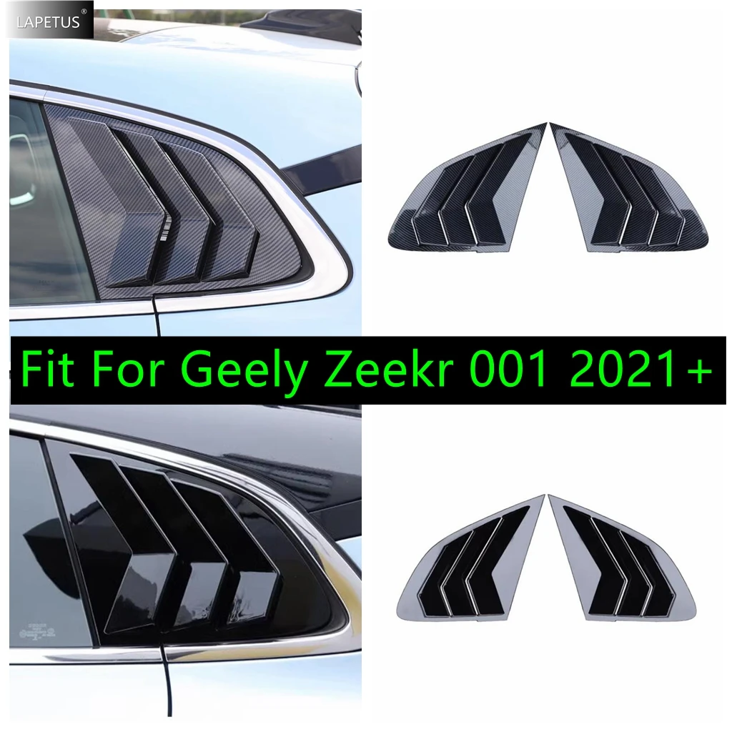 

For Geely Zeekr 001 2021-2023 Exterior Rear Spoiler Wing Side Window Triangle Trim Cover Trim ABS Black/Carbon Auto Accessories
