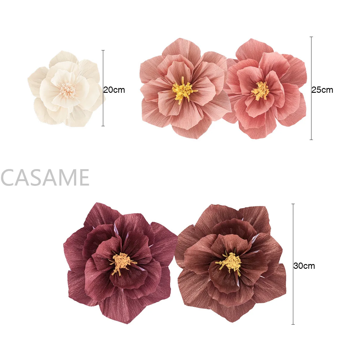 Crepe Paper Flower and Butterfly Wall Decoration Set for Parties and Home Decor