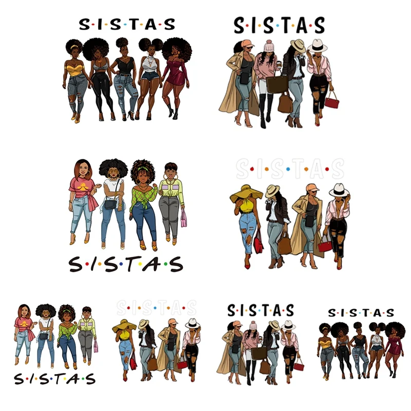 Promotion! Black Women Iron On Patches For Clothing Washable Design African Girl Thermal Transfer Stickers T-Shirt Hoodie Pil |